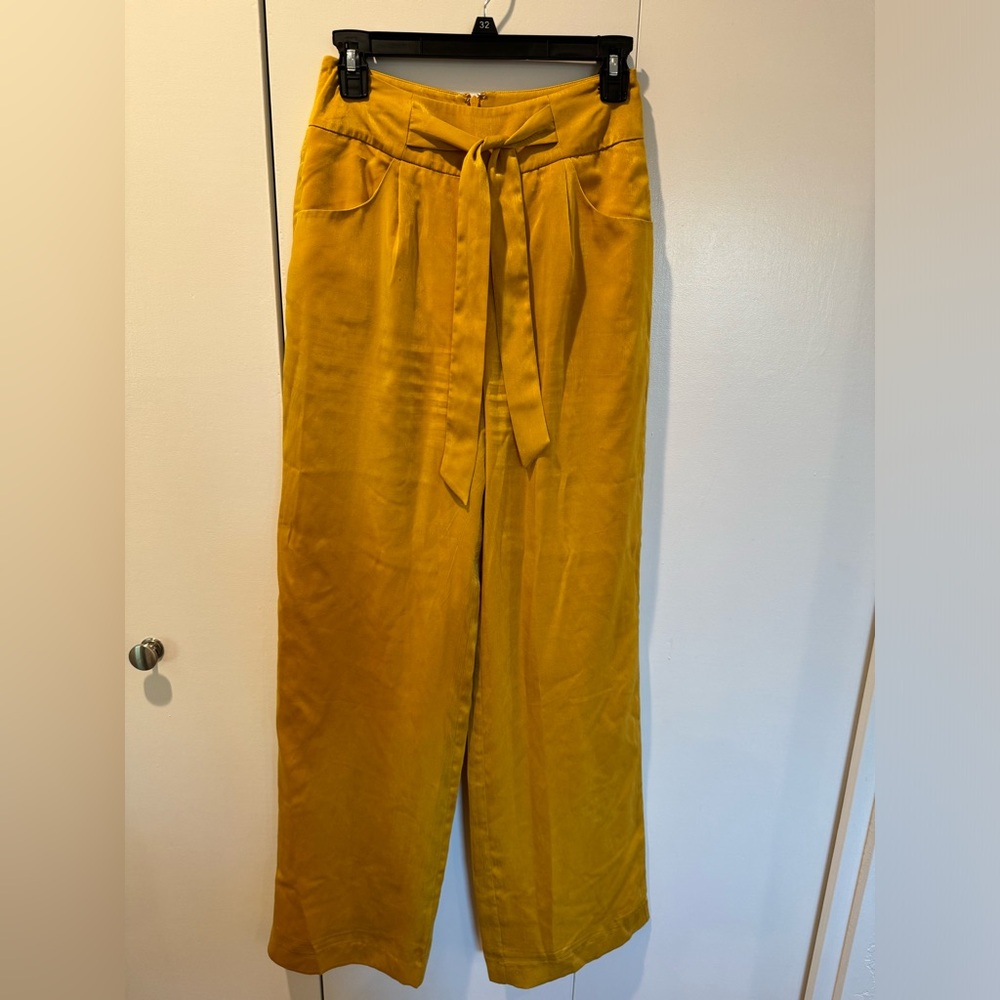 Yellow Wide Leg Pants